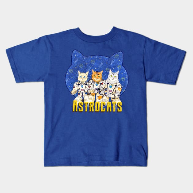 Astrocats Kids T-Shirt by Mimie20